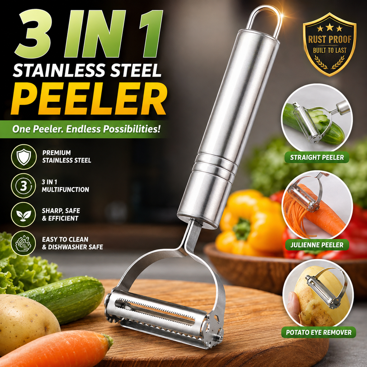 3-in-1 Steel Slicer